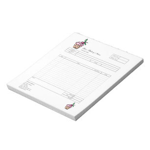 Pastry Cupcake Bakery Order Form Invoice  Notepad