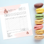 Pastry Cupcake Bakery Order Form Invoice  Notepad<br><div class="desc">Pastry Cupcake Bakery Order Form Invoice</div>