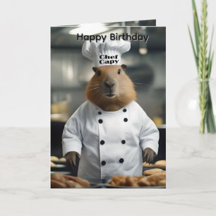 Pastry Prowess: The Culinary Capybara  Bday Card