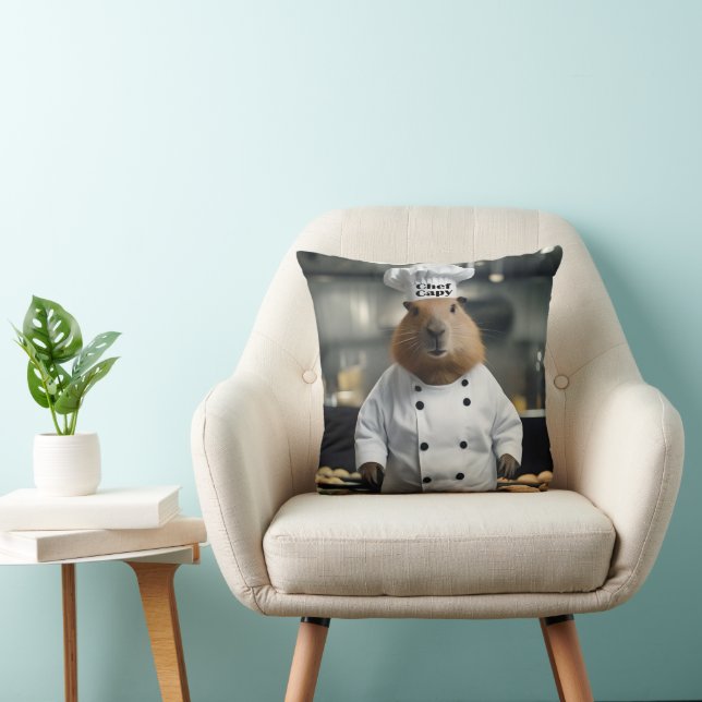 Pastry Prowess: The Culinary Capybara Cushion (Chair)