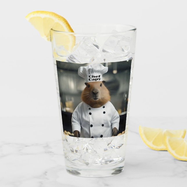 Pastry Prowess: The Culinary Capybara Glass (Front Ice)
