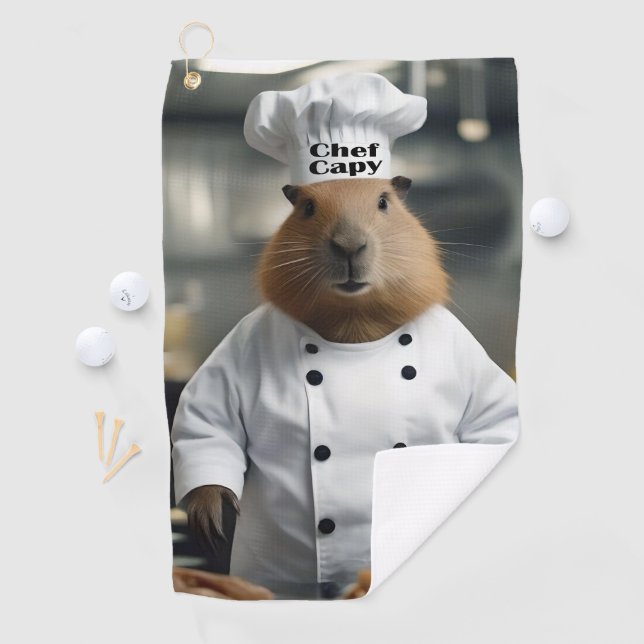 Pastry Prowess: The Culinary Capybara Golf Towel (InSitu)