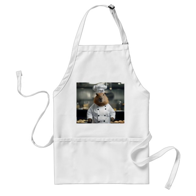 Pastry Prowess: The Culinary Capybara Standard Apron (Front)