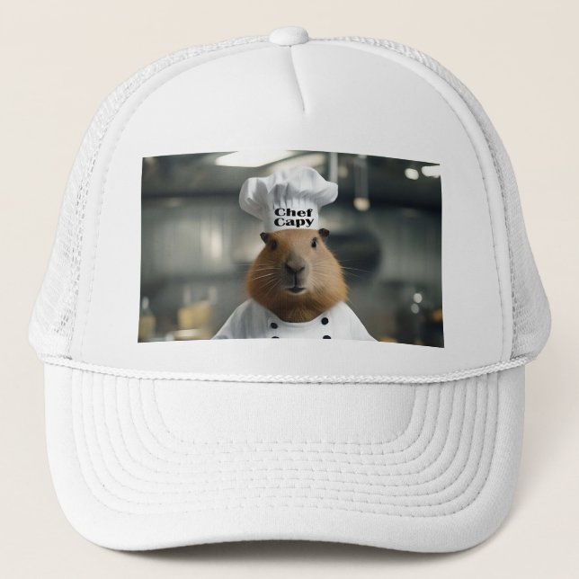 Pastry Prowess: The Culinary Capybara Trucker Hat (Front)