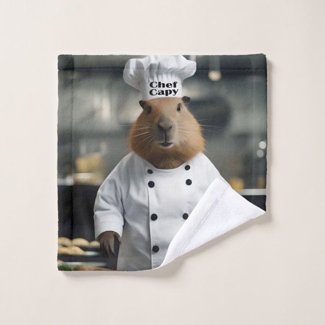 Pastry Prowess: The Culinary Capybara Wash Cloth (Wash Cloth)
