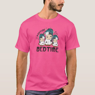 Pasture Bedtime Cute Animal Cow Farmer T-Shirt