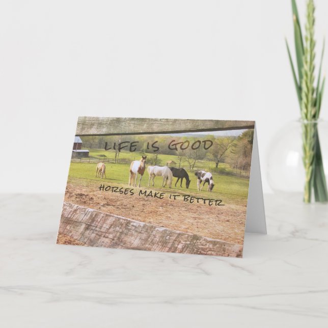 PASTURE FRIENDS Greeting Card (Front)