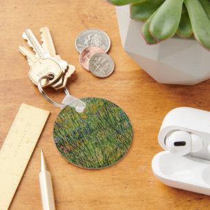 Pasture in Bloom by Vincent van Gogh Key Ring