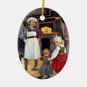 Pat-A-Cake Baker and Children Nursery Rhyme Ceramic Tree Decoration