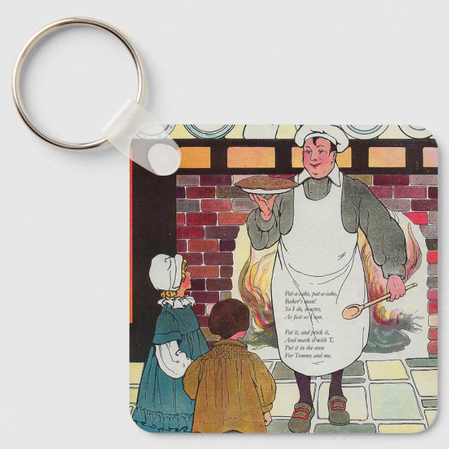 Pat-a-cake, pat-a-cake, Baker's man Key Ring (Front)