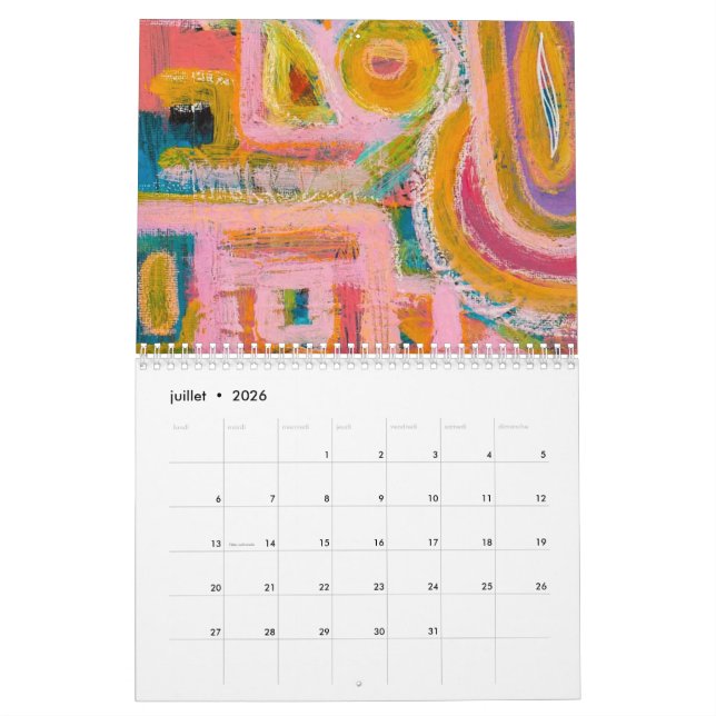 Pat Blanche Art 2025 Calendar (Jul 2026)