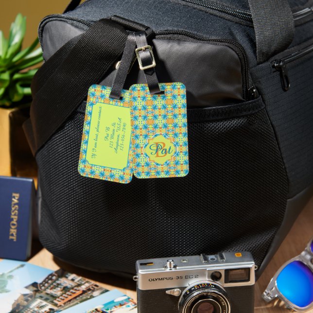 Pat Mosaic Luggage Tag (Front & Back)