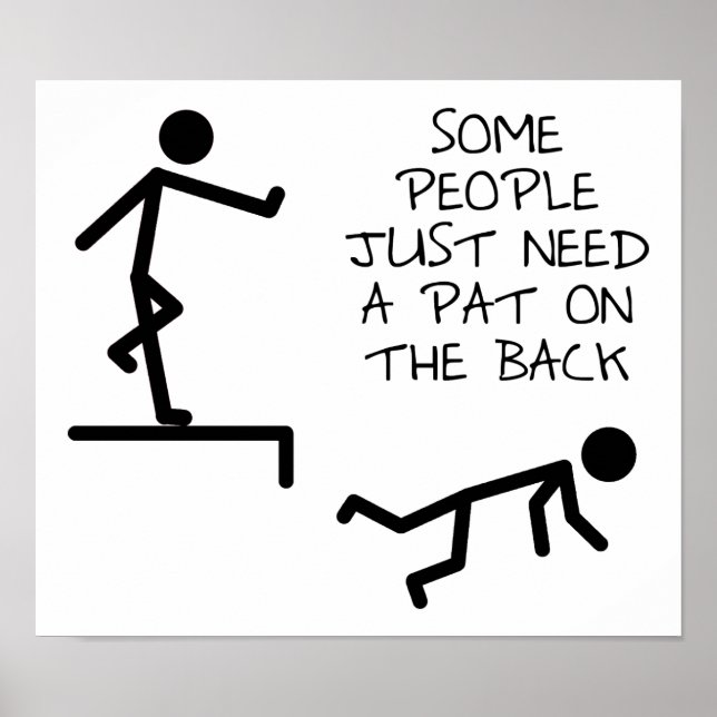 Pat on the Back Funny T-shirt Poster (Front)