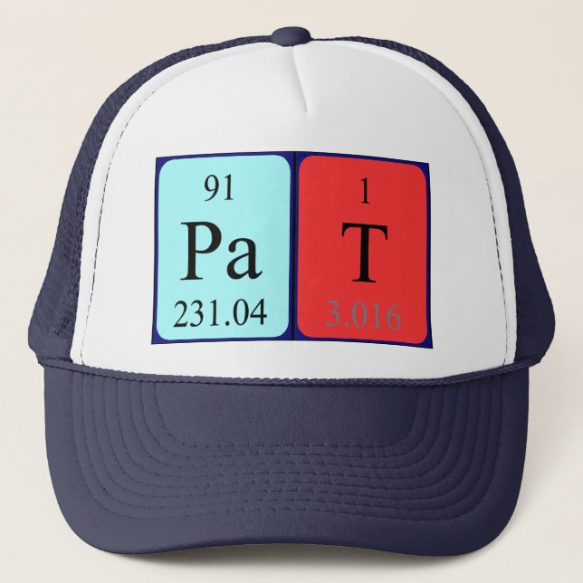 Pat periodic table name hat (Front)