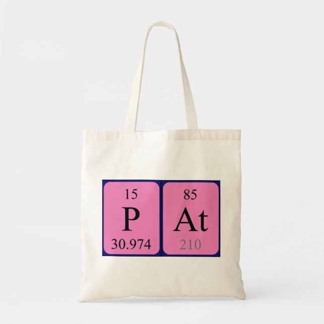 Pat periodic table name tote bag (Front)