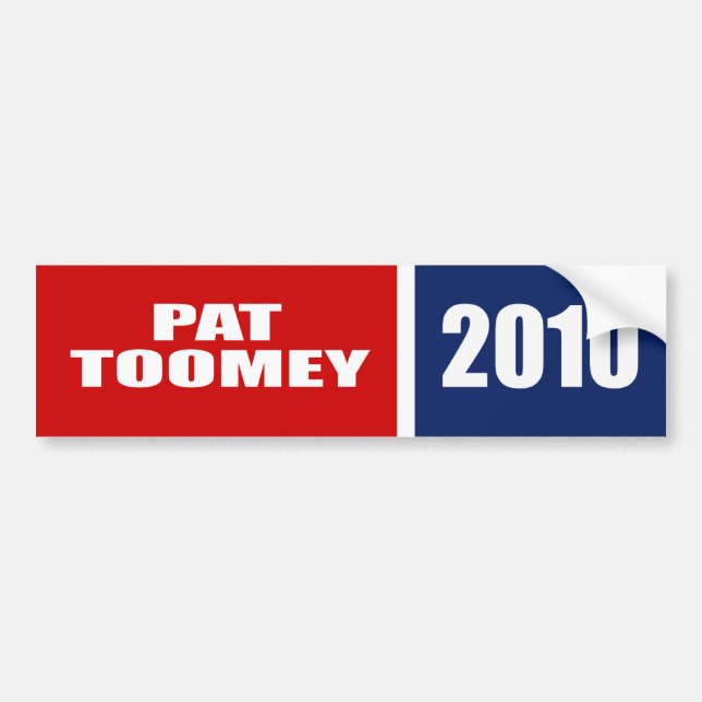 PAT TOOMEY FOR SENATE BUMPER STICKER (Front)