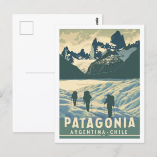 Patagonia Argentina Chilli Vintage Travel Place  Postcard