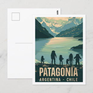 Patagonia Argentina Chilli Vintage Travel Place  Postcard