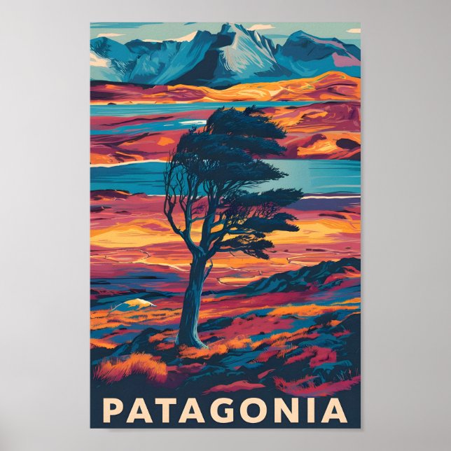 Patagonia Argentina Famous Travel Place Poster (Front)