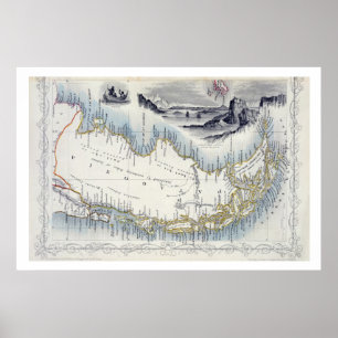 Patagonia, from a Series of World Maps published b Poster