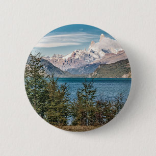 Patagonia Landscape El Chalten, Argentina 6 Cm Round Badge