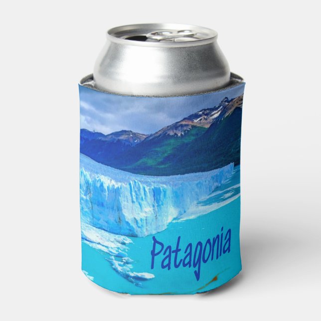 Patagonia South America Glacier and Mountains Can Cooler (Can Front)