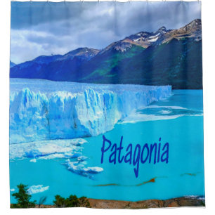 Patagonia South America Glacier and Mountains Shower Curtain