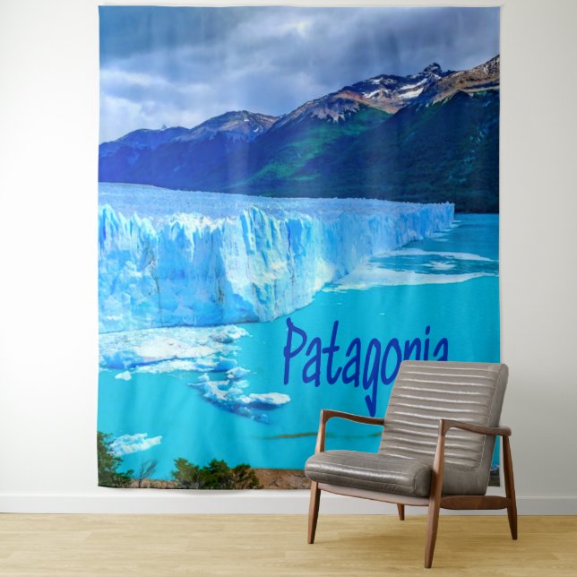 Patagonia South America Glacier and Mountains Tapestry (In Situ)