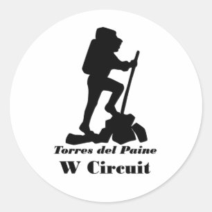 Patagonia - Torres del Paine - W Circuit - Hiking Classic Round Sticker
