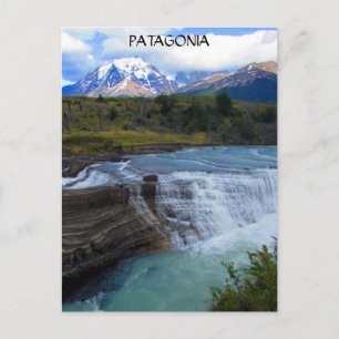 patagonia waterfall postcard