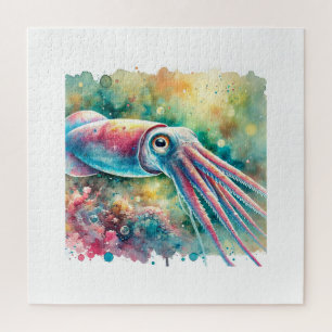 Patagonian squid 310724AREF101 - Watercolor Jigsaw Puzzle