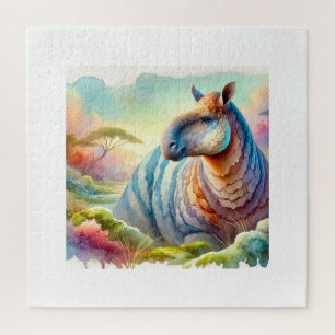 Patagotitan in Colorful Serenity 010924AREF105 - W Jigsaw Puzzle