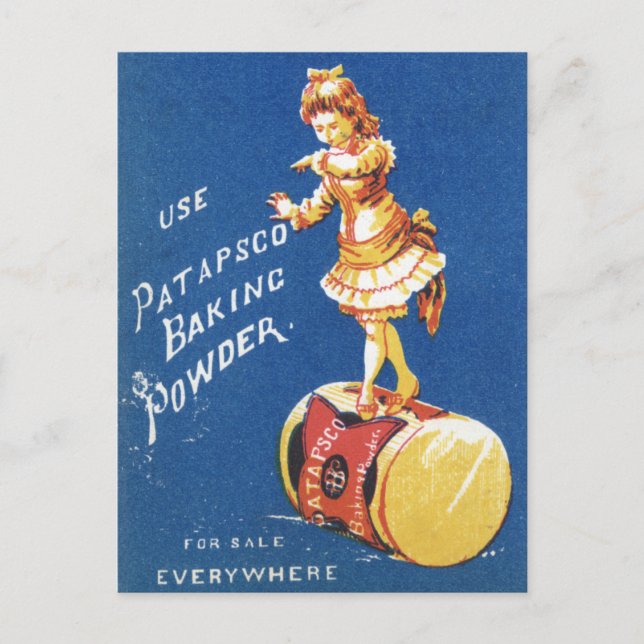 Patapsco Baking Powder vintage ad Postcard (Front)