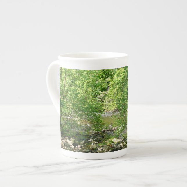 Patapsco River View Maryland Nature Photography Bone China Mug (Front Left)