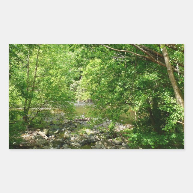 Patapsco River View Maryland Nature Photography Rectangular Sticker (Front)