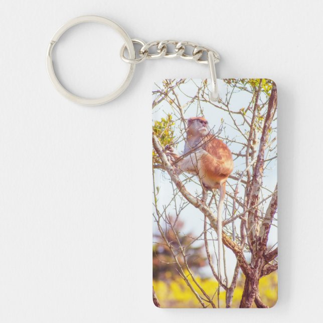 Patas is Up a Tree Key Ring (Front)