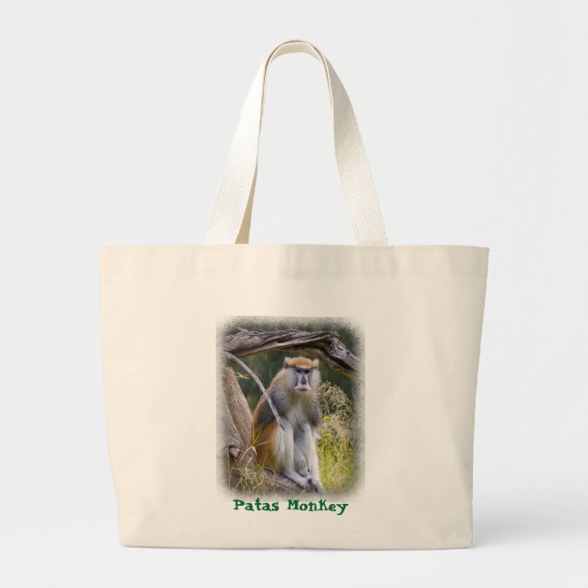 Patas Monkey Large Tote Bag (Front)