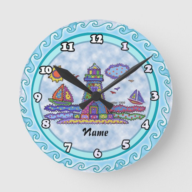 Patch lighthouse  round clock (Front)