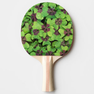 Patch of Four Leaf Clover (Sorrel) after Rain Ping Pong Paddle