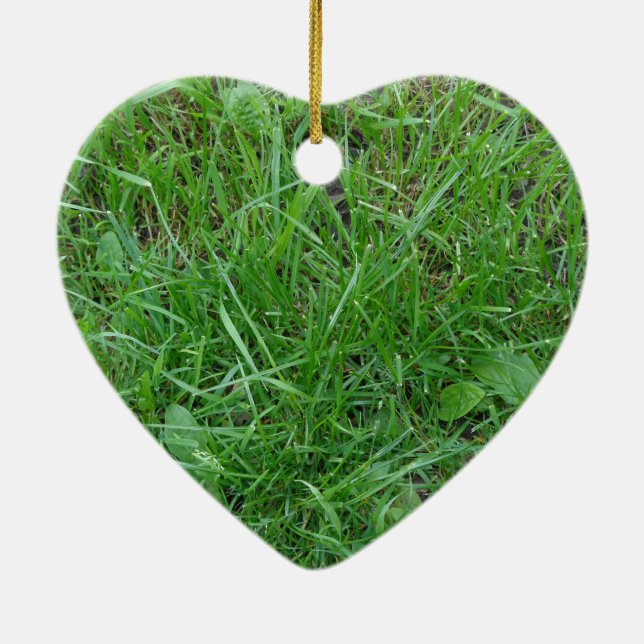 Patch of Grass Ceramic Tree Decoration (Back)