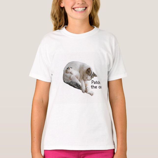 PATCH THE CAT AND HER KITTEN  T-Shirt (Front)