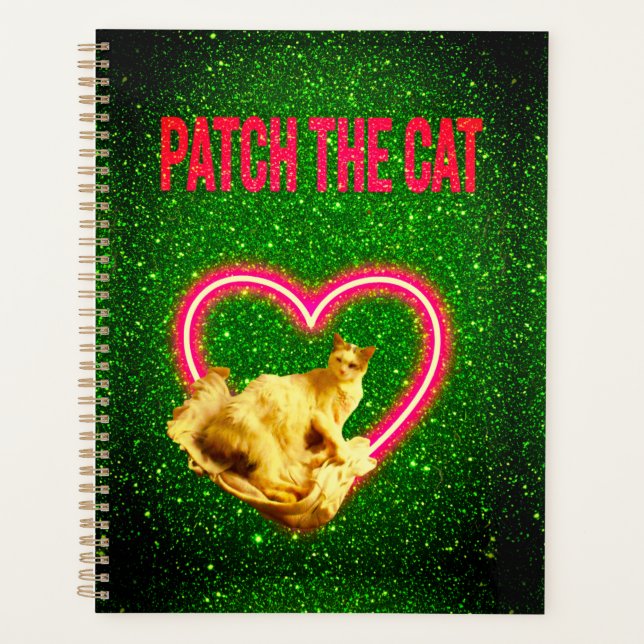 PATCH THE CAT DESIGN GLITTER AND GLAMOUR PLANNER (Front)