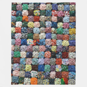 PATCH WORK QUILT (Simulated) Fleece Blankets
