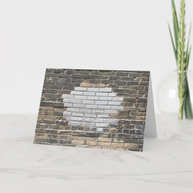 Patched Brick Wall  Card (Front)