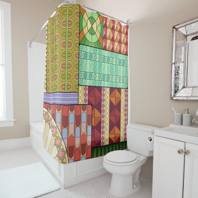 Patches Shower Curtain (In Situ)