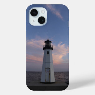 Patchogue light house at sunset iPhone 15 case
