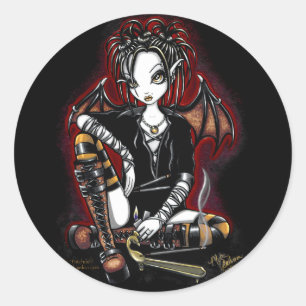 Patchouli Dark Fairy Incense Fantasy Stickers