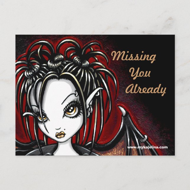 Patchouli Gothic Faery Fantasy Postcard (Front)