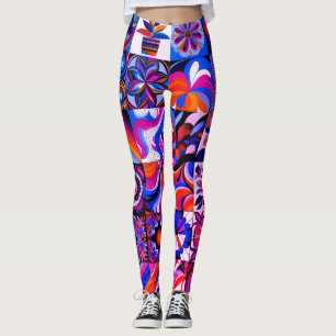 Patchwork Abstract Art Pair of Customised Modern Leggings