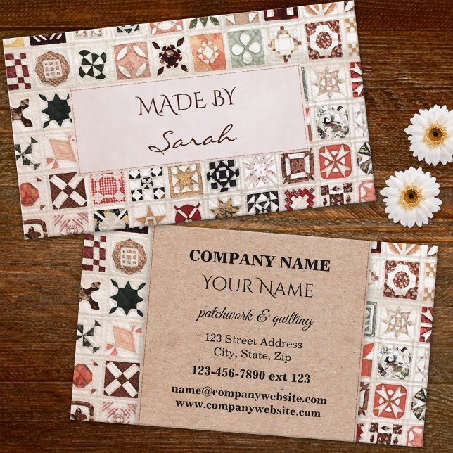 Patchwork and Quilting Business Card (Creator Uploaded)
